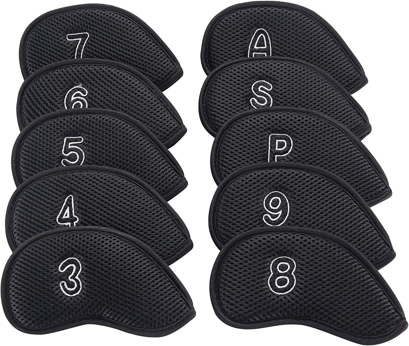 Golf Iron Covers Set Golf Club Head Cover 10Pcs/Pack Fit Most Irons