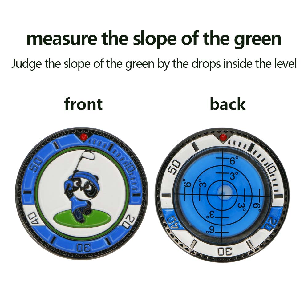 Golf Ball Marker With Level Golf Green Reader High Precision Green Reading Aid Poker Chip Style Bubble Level