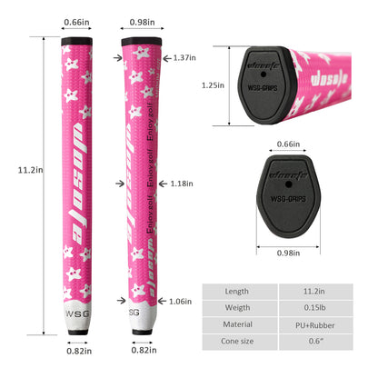 Golf Putter Grip Small Midsize 55g 3.0  2.0 Lightweight Non-Slip Silica Gel Particle Eva Rubber Starfish Pattern