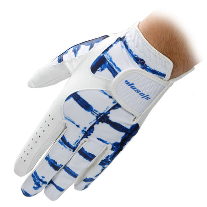 Golf Glove For Men's Left Hand White Soft Leather Breathable Professional Golf Hand Wear