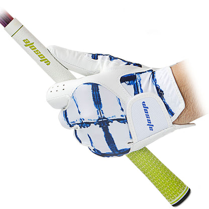 Golf Glove For Men's Left Hand White Soft Leather Breathable Professional Golf Hand Wear