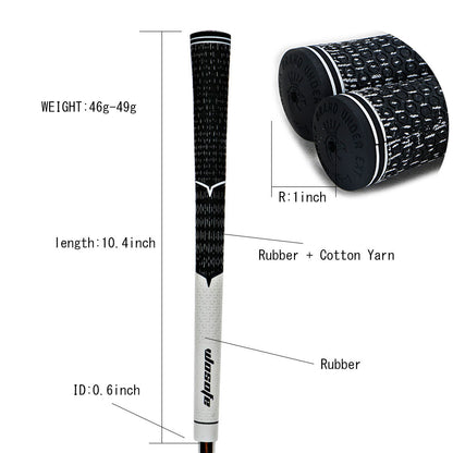 Wosofe Golf Iron Grips Black Cord Rubber Standard Non-slip And Wear-resistant 10pcs Each Package