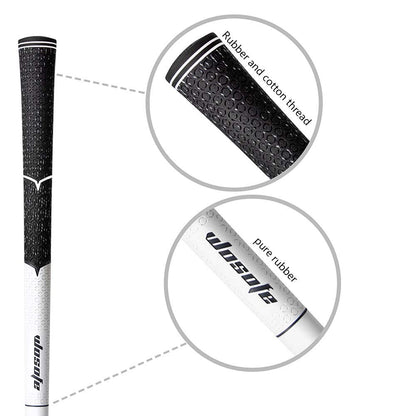 Wosofe Golf Iron Grips Black Cord Rubber Standard Non-slip And Wear-resistant 10pcs Each Package