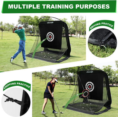 Golf Net practice backyard Automatic Rebound System Folding Indoor/Outdoor Black Large Sturdy And Durable(3-5 days for delivery)