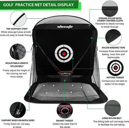 Golf Net practice backyard Automatic Rebound System Folding Indoor/Outdoor Black Large Sturdy And Durable(3-5 days for delivery)